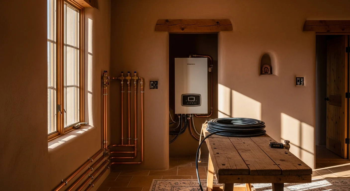 Heating system installation in residential home
