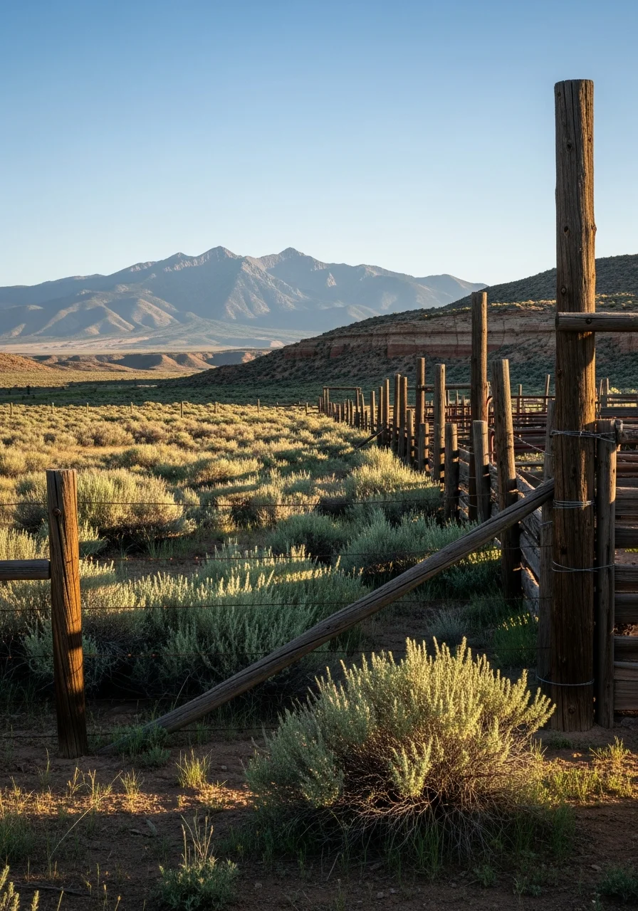 Mountain valley view of Cerro, NM showing sagebrush terrain and Cerro Guadalupe peaks