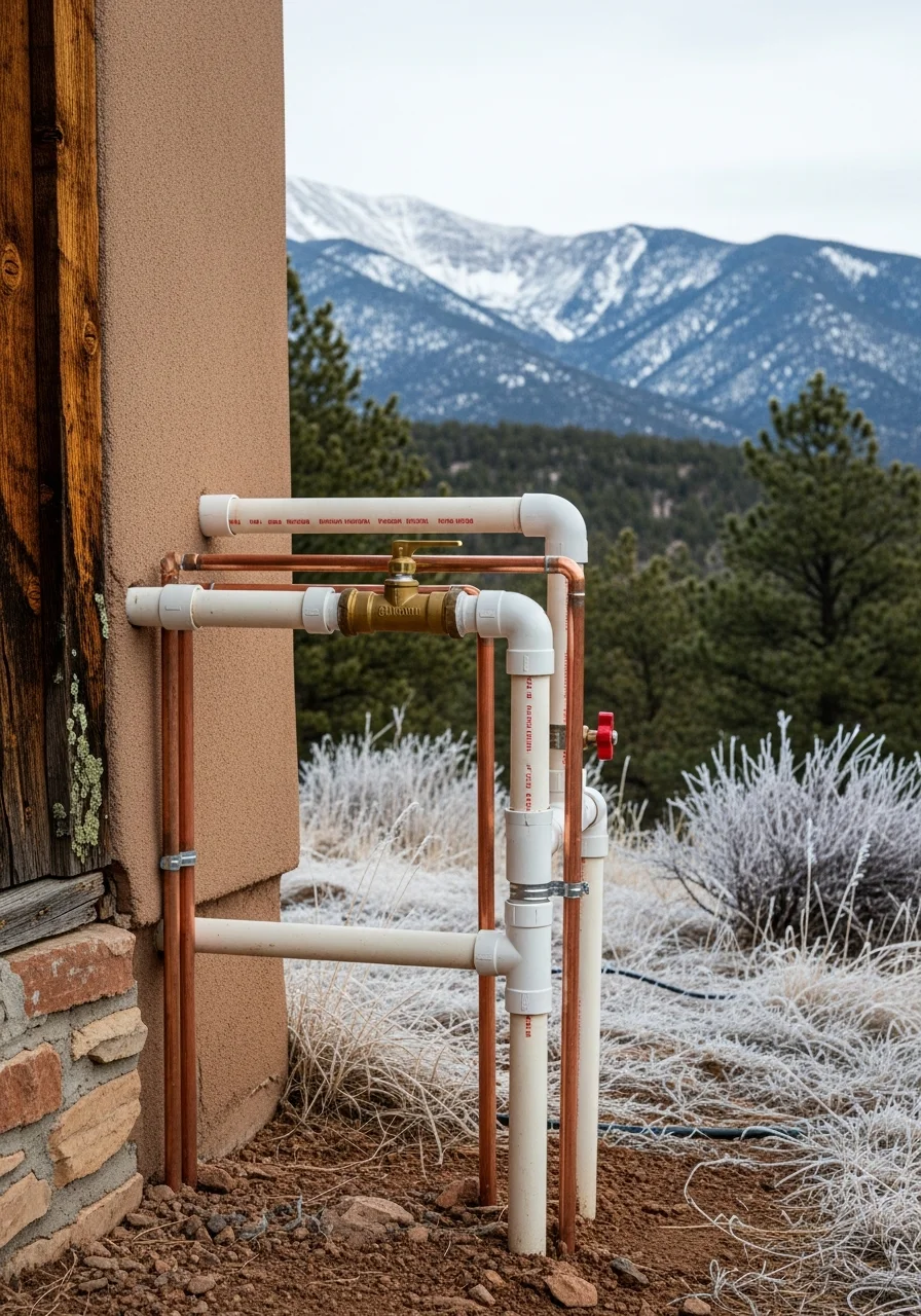 Mountain home in Questa with snow-covered peaks and Carson National Forest landscape